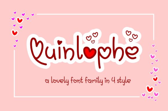 Quinlophe: A Sweet and Romantic Display Font for Creative Design